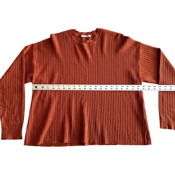 MM. LaFleur The Tyler Textured Crew Neck Clay Pullover Sweater M - Picture 5 of 7